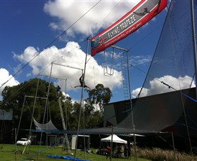 Circus Arts Gold Coast Flying Trapeze Logo and Images