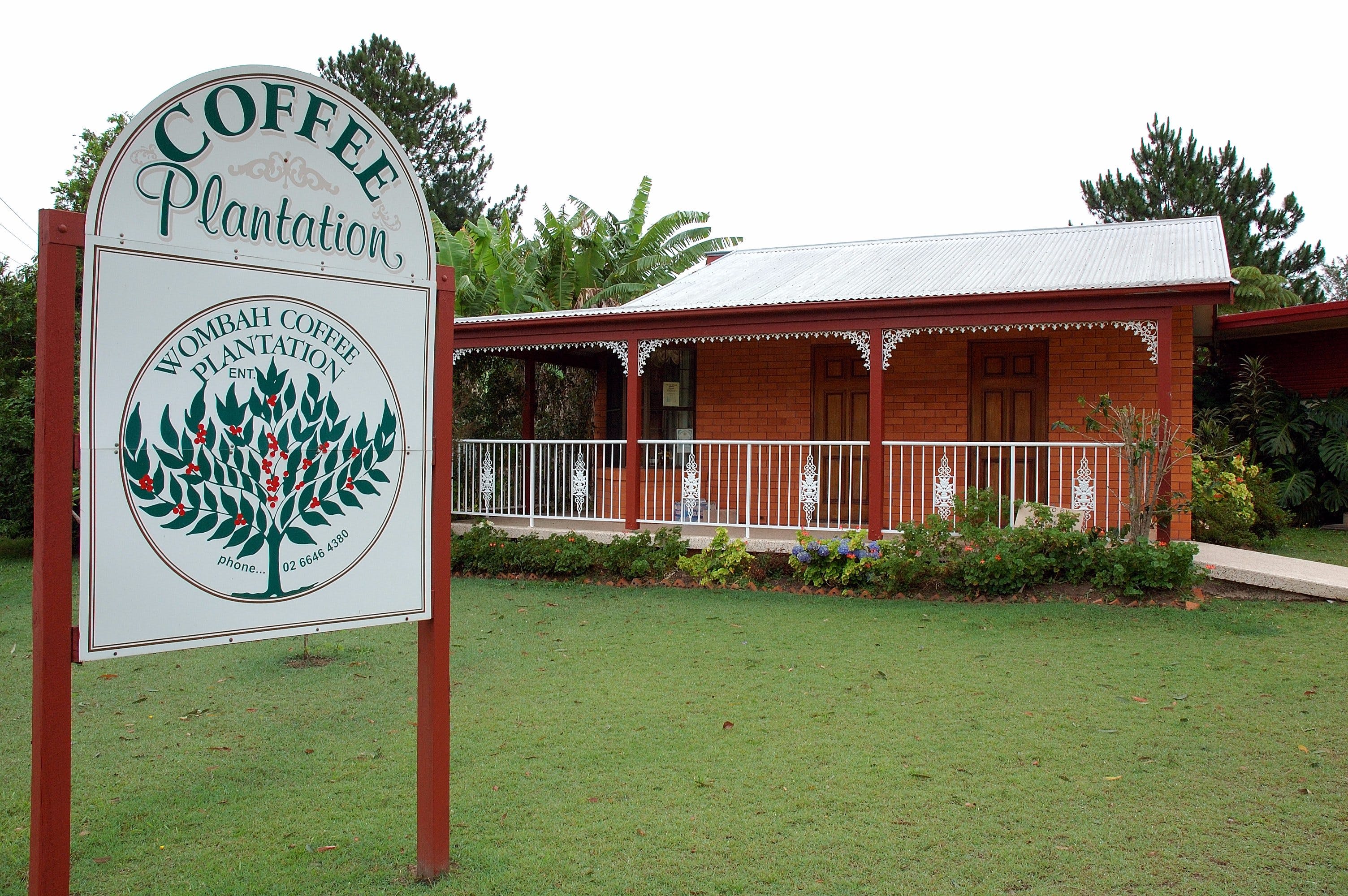 Wombah Coffee Plantation Logo and Images
