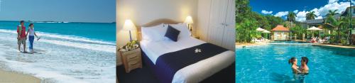 Aqualuna Beach Resort Logo and Images