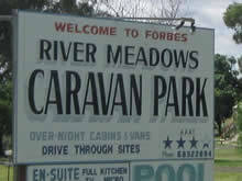 Forbes River Meadows Caravan Park Logo and Images