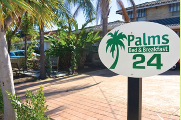 Palms Bed and Breakfast Logo and Images