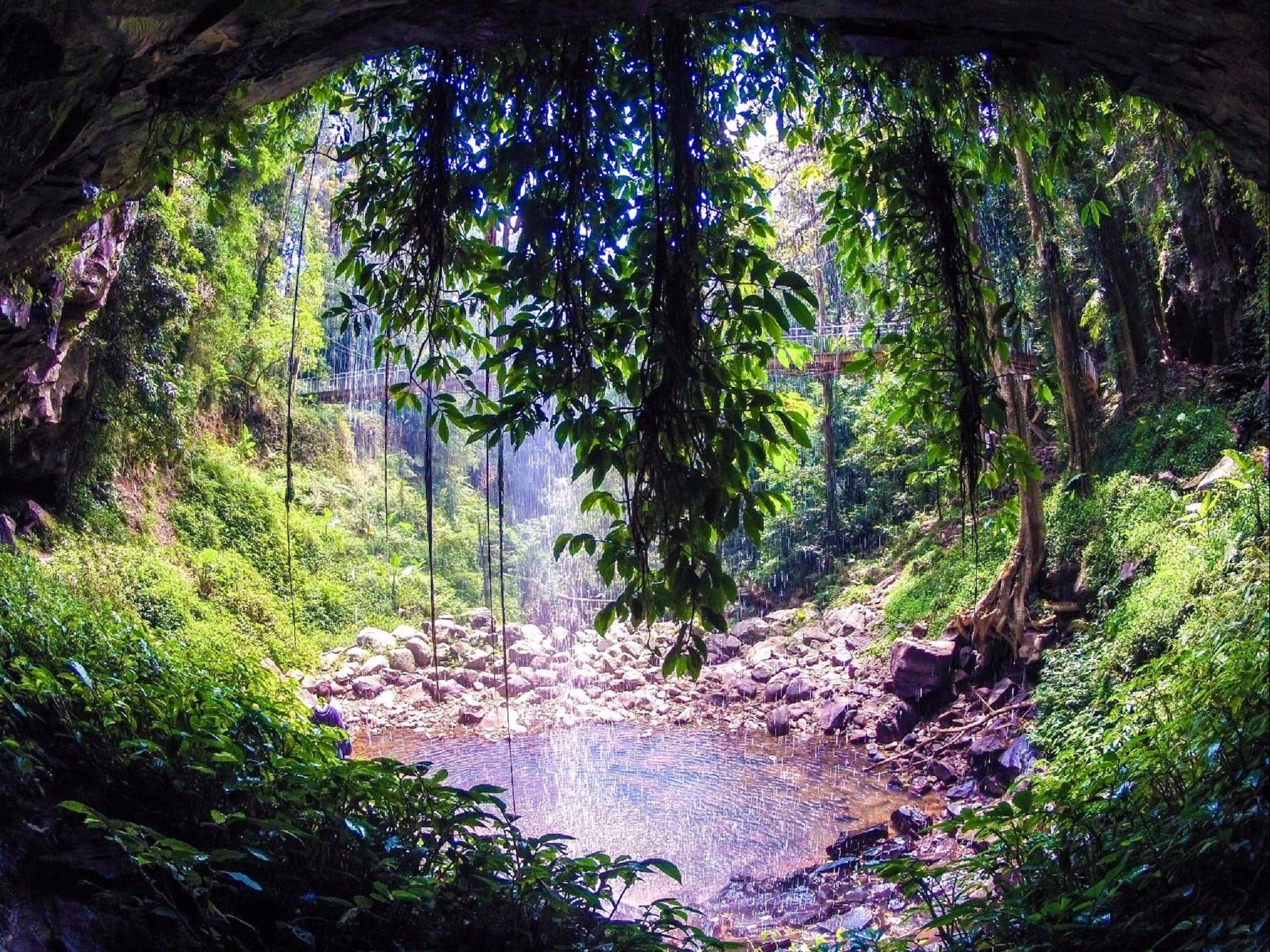 Crystal Shower Falls Walk Logo and Images