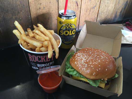 Rocket Burger & Fries Logo and Images