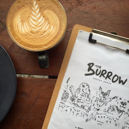 The Burrow Coffee House Logo and Images