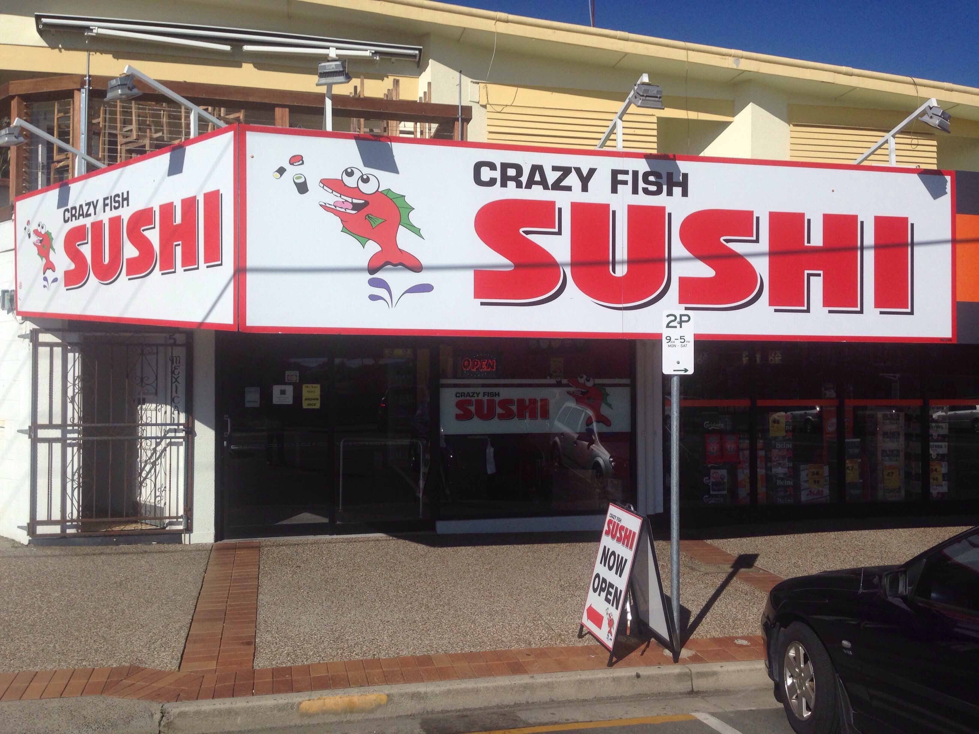 Crazy Fish Sushi - Mermaid Beach Logo and Images