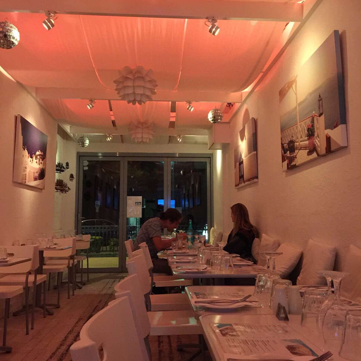 Santorini Cafe Restaurant Logo and Images