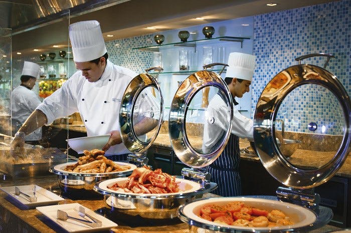 Waves Buffet Restaurant Logo and Images