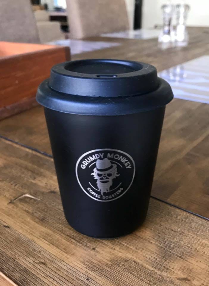 Grumpy Monkey's Coffee Nook Logo and Images