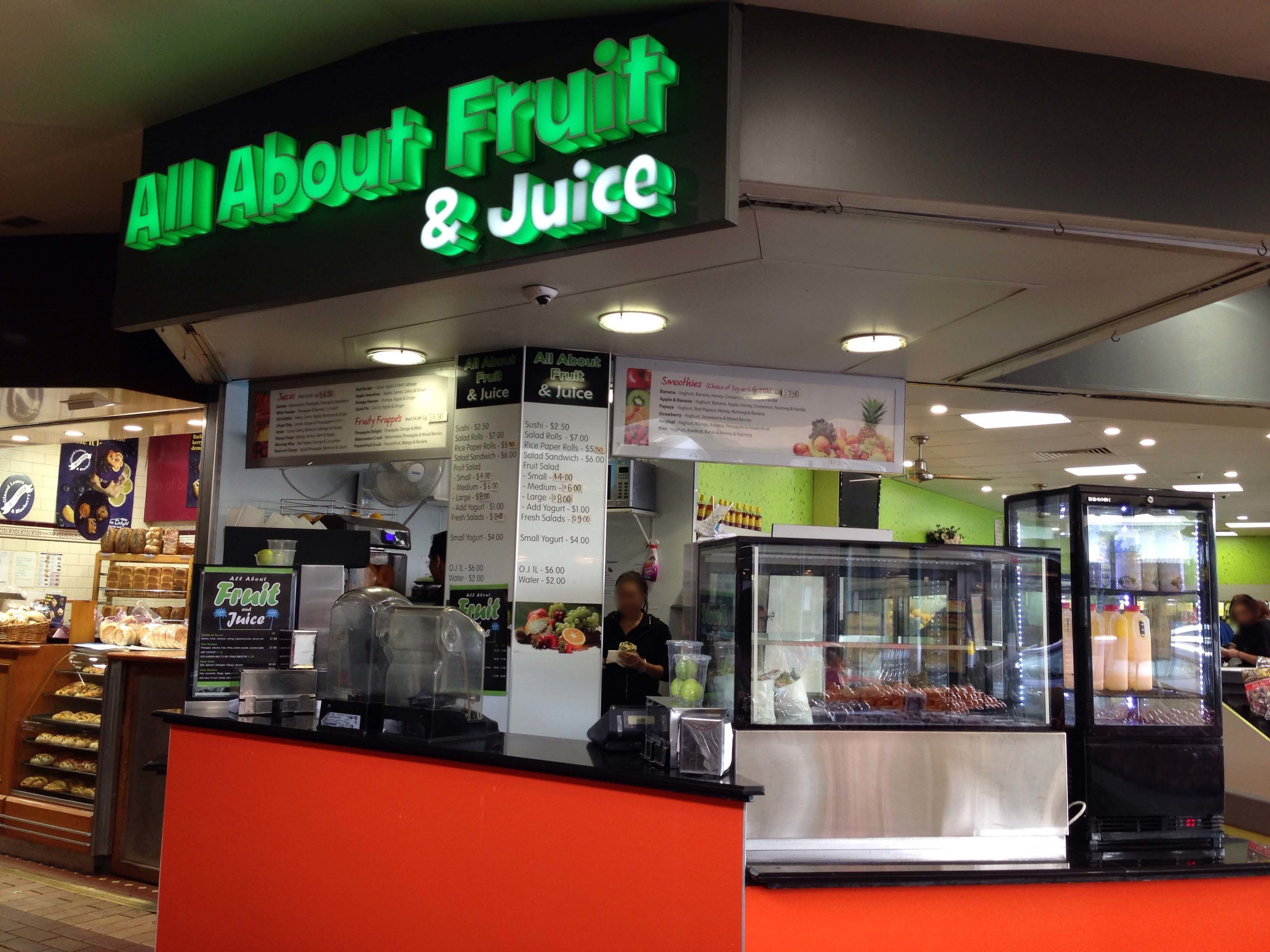 All About Fruit & Juice Logo and Images