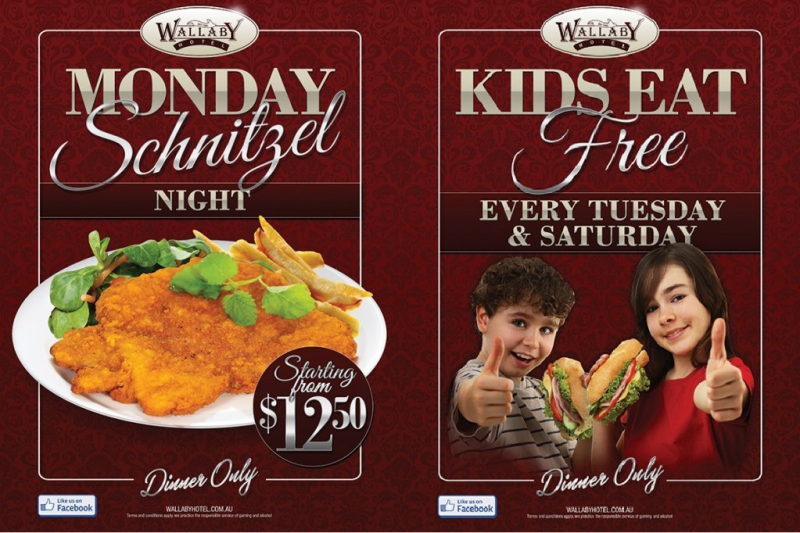 Wallaby Hotel Logo and Images