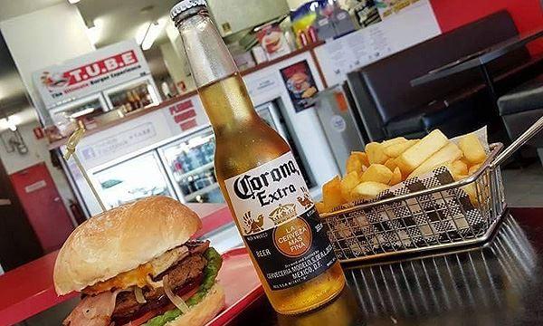 TUBE - The Ultimate Burger Experience Logo and Images