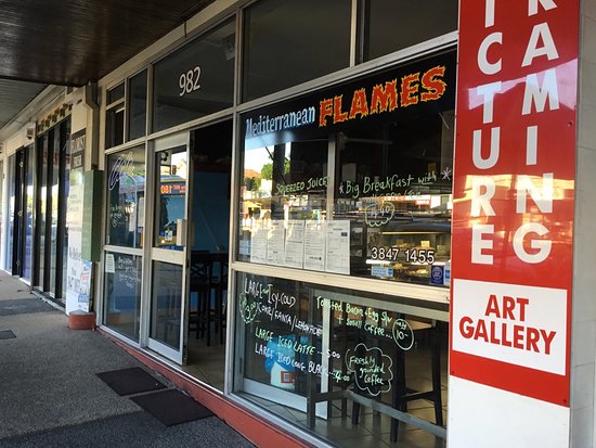 Mediterranean Flames Cafe Logo and Images