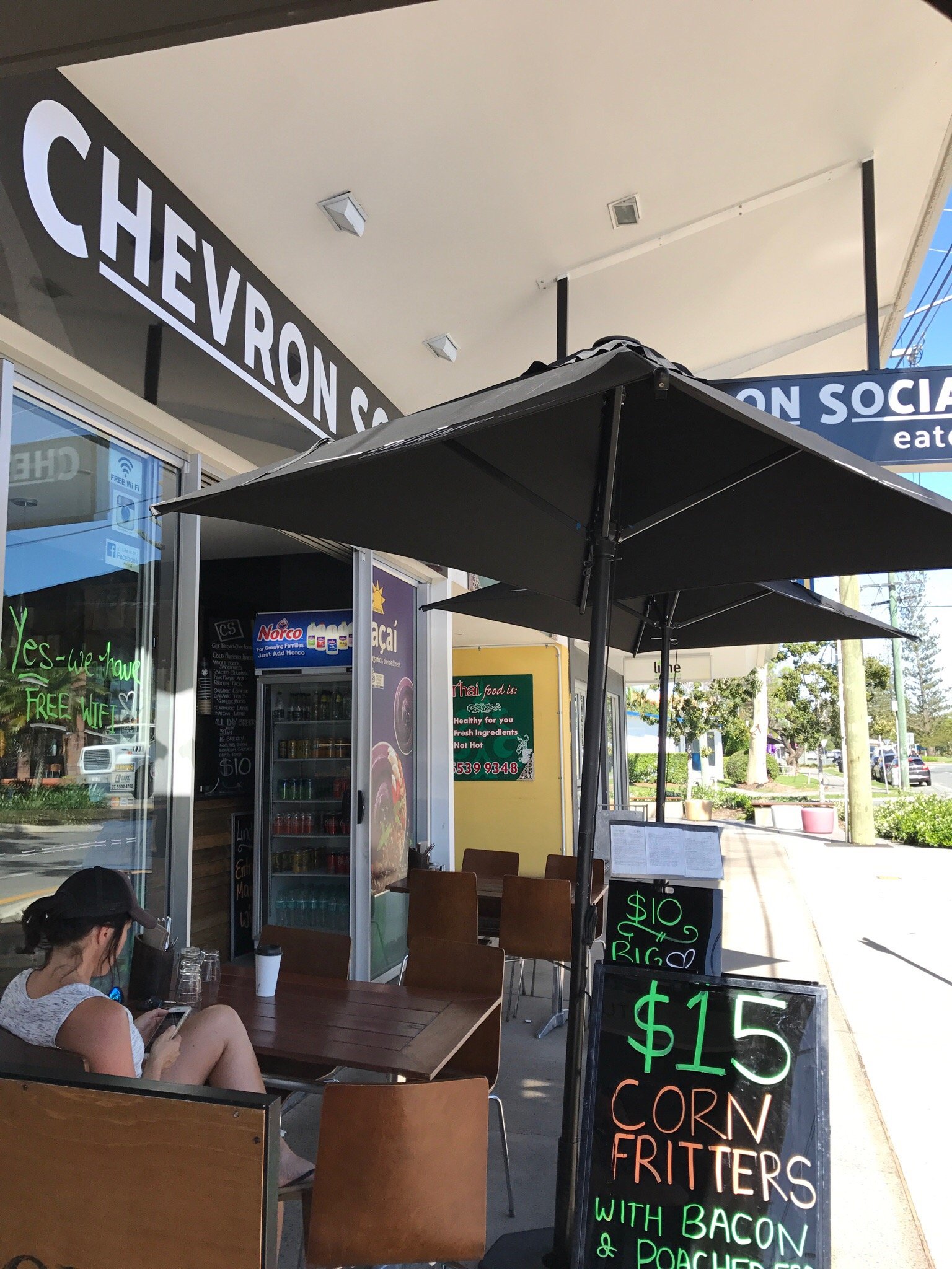 Chevron Social Eatery Logo and Images