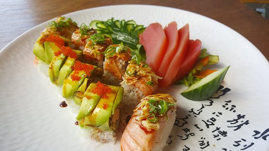Roku sushi & espresso Logo and Images