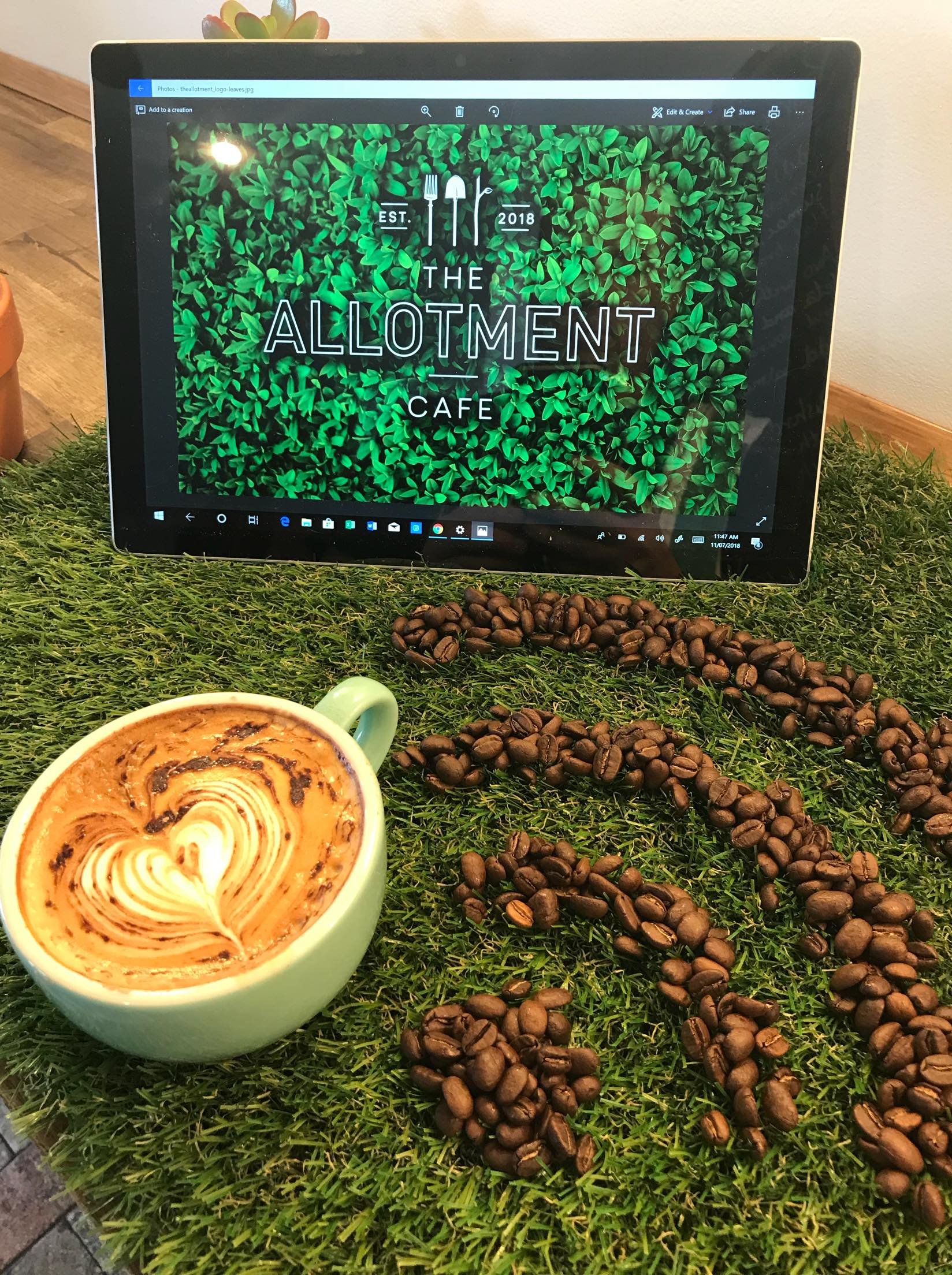 The Allotment Cafe Logo and Images