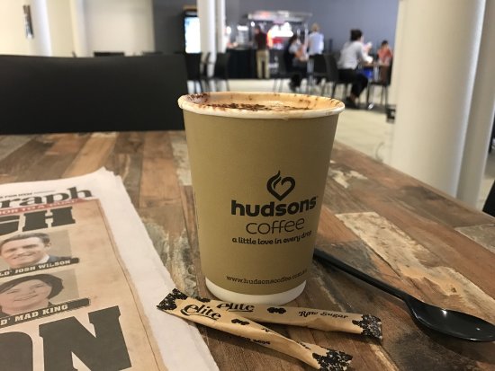 Hudsons Coffee Greenslopes Logo and Images