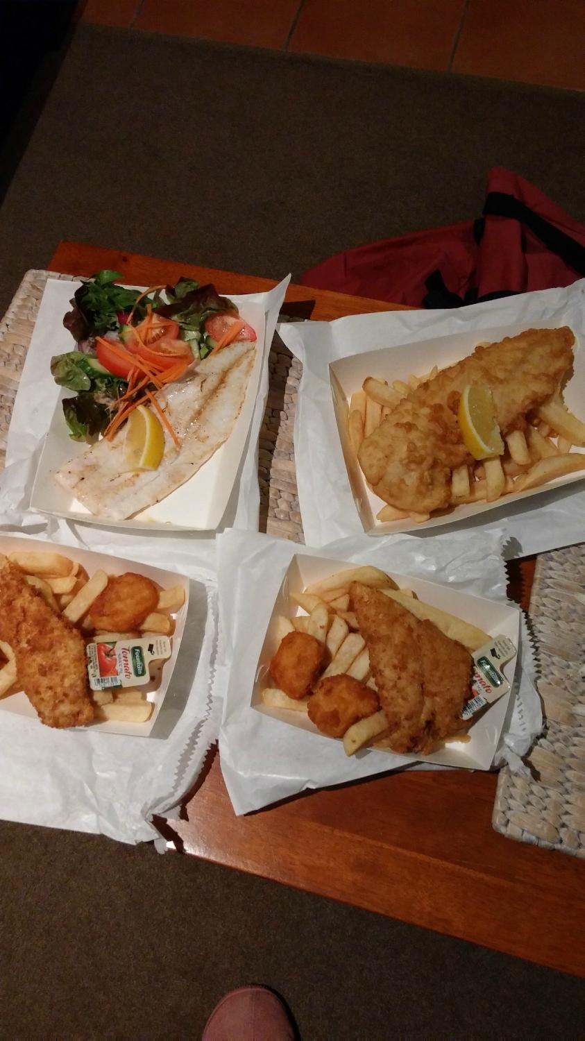 Frying Fish Cafe Logo and Images