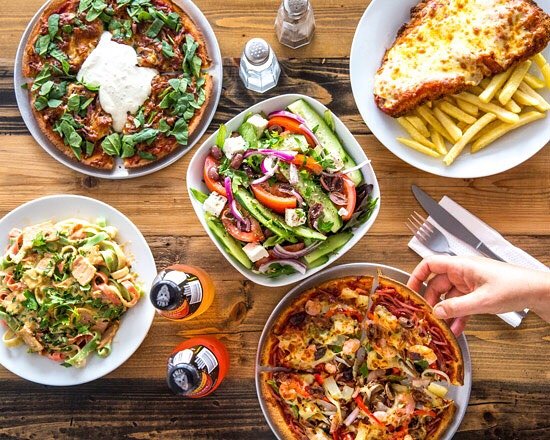 Old Mates Pizza & Pasta Logo and Images